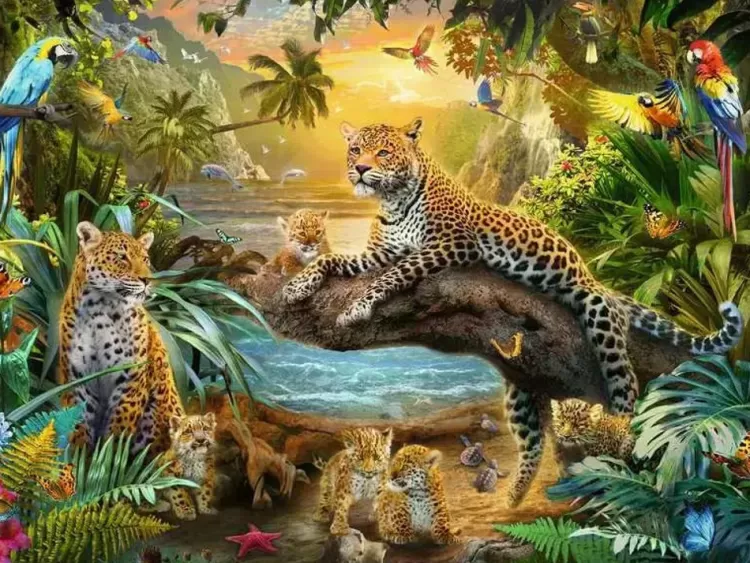 Ravensburger Animals & Wildlife* - Leopards In The Jungle - 1500 Piece Jigsaw Puzzle