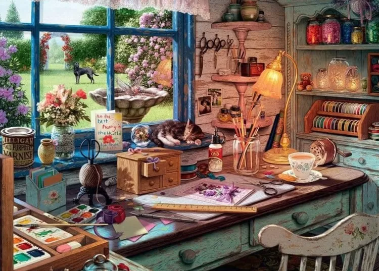 Ravensburger Pastimes* - My Haven No 1 - The Craft Shed -1000 Piece Jigsaw Puzzle