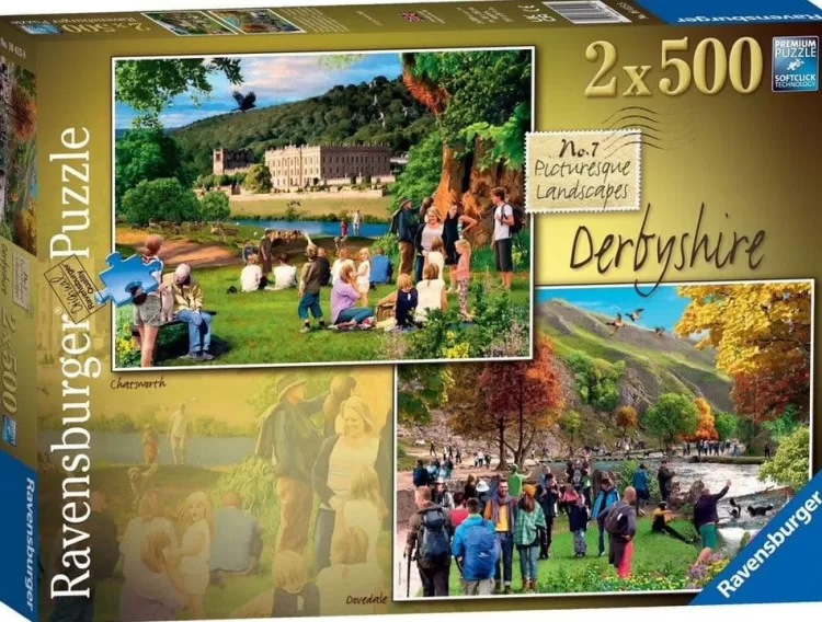 Ravensburger Locations & Buildings* - Picturesque Derbyshire 2 X 500 Piece Jigsaw Puzzle