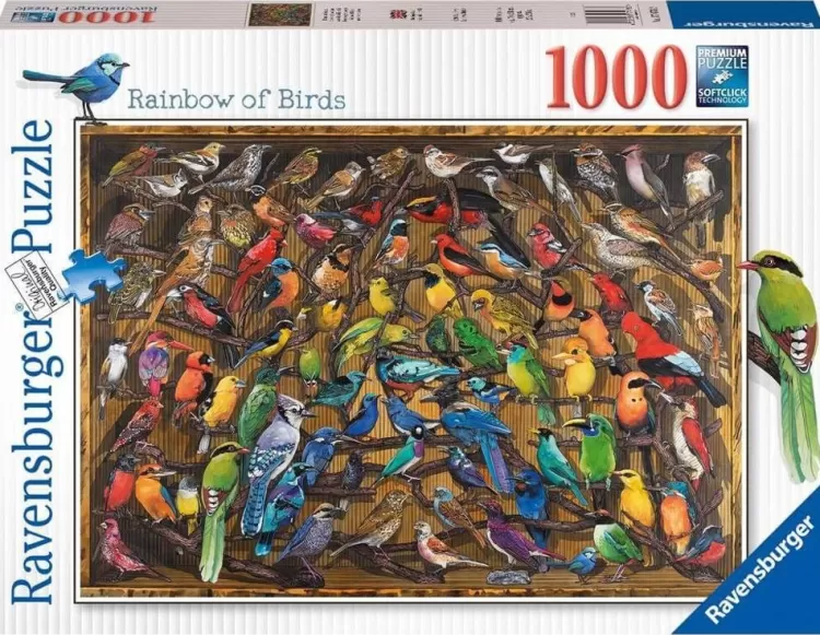 Ravensburger Animals & Wildlife* - Rainbow Of Birds - 1000 Piece Jigsaw Puzzle
