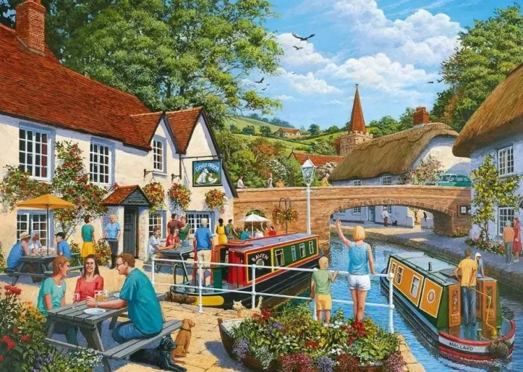 Ravensburger Pastimes* - Waterside Tavern - 1000 Piece Jigsaw Puzzle