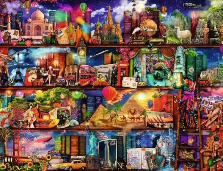 Ravensburger Pastimes* - World Of Books - 2000 Piece Jigsaw Puzzle