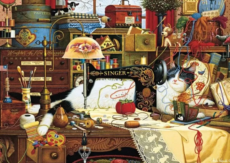 Schmidt Animals & Wildlife* - Charles Wysocki - Maggic The Messmaker - 1000 Piece Jigsaw Puzzle