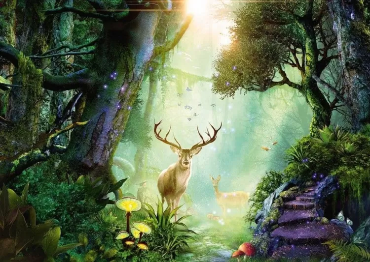 Schmidt Animals & Wildlife* - Georgia Fellenberg - Deer In The Forest - 1000 Piece Jigsaw Puzzle