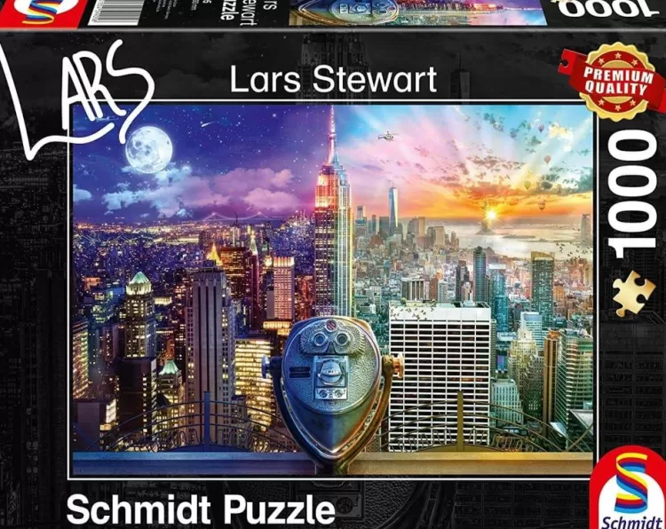Schmidt Locations & Buildings* - New York Night & Day - Lars Stewart - 1000 Piece Jigsaw Puzzle