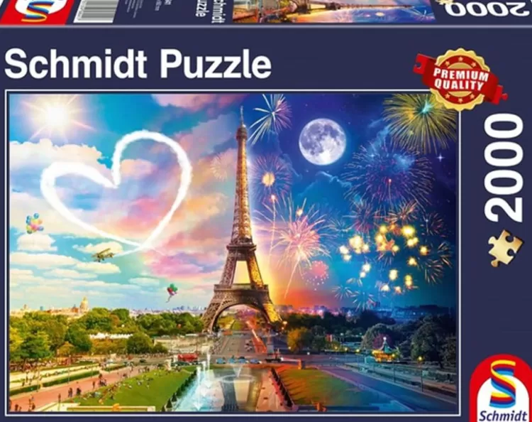Schmidt Locations & Buildings* - Paris Night & Day - Lars Stewart - 2000 Piece Jigsaw Puzzle