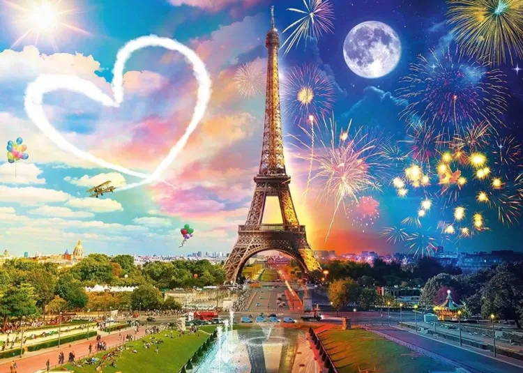 Schmidt Locations & Buildings* - Paris Night & Day - Lars Stewart - 2000 Piece Jigsaw Puzzle