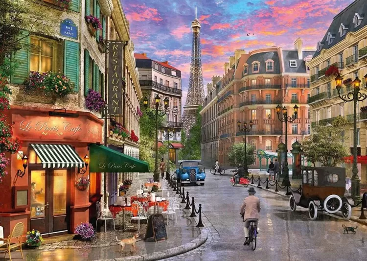 Schmidt Locations & Buildings* - Street To The Eiffel Tower - 1000 Piece Jigsaw Puzzle