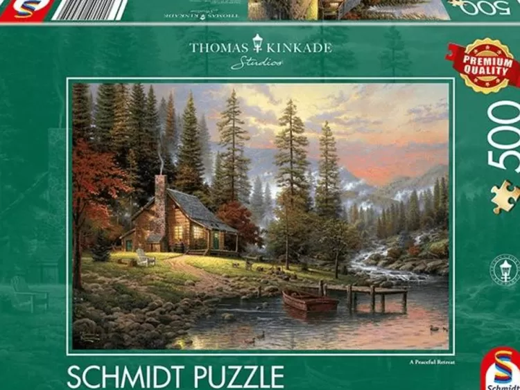 Schmidt Cottages* - Thomas Kinkade - A Peaceful Retreat - 500 Piece Jigsaw Puzzle