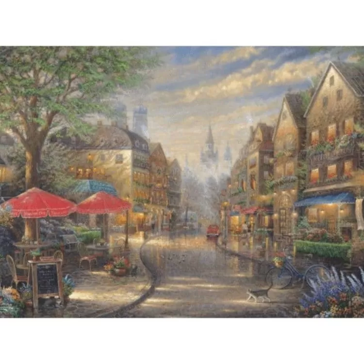 Schmidt Locations & Buildings* - Thomas Kinkade - Cafe In Munich - 1000 Piece Jigsaw Puzzle