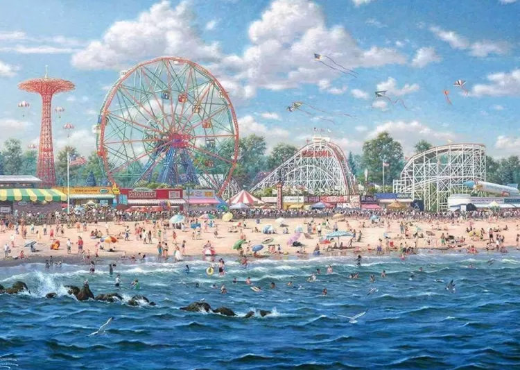Schmidt Locations & Buildings* - Thomas Kinkade - Coney Island - 1000 Piece Jigsaw Puzzle