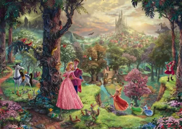 Schmidt Sound & Screen* - Thomas Kinkade - Disney Sleeping Beauty - 1000 Piece Jigsaw Puzzle