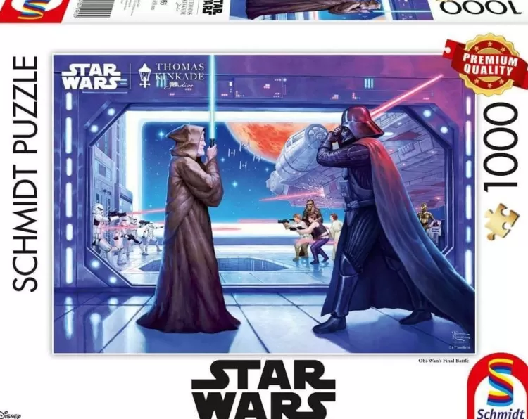 Schmidt Sound & Screen* - Thomas Kinkade - Disney Star Wars Obi Wan'S Final Battle - 1000 Piece Jigsaw Puzzle