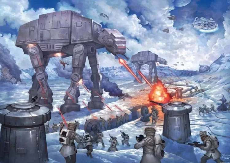 Schmidt Sound & Screen* - Thomas Kinkade - Disney Star Wars The Battle Of Hoth - 1000 Piece Jigsaw Puzzle
