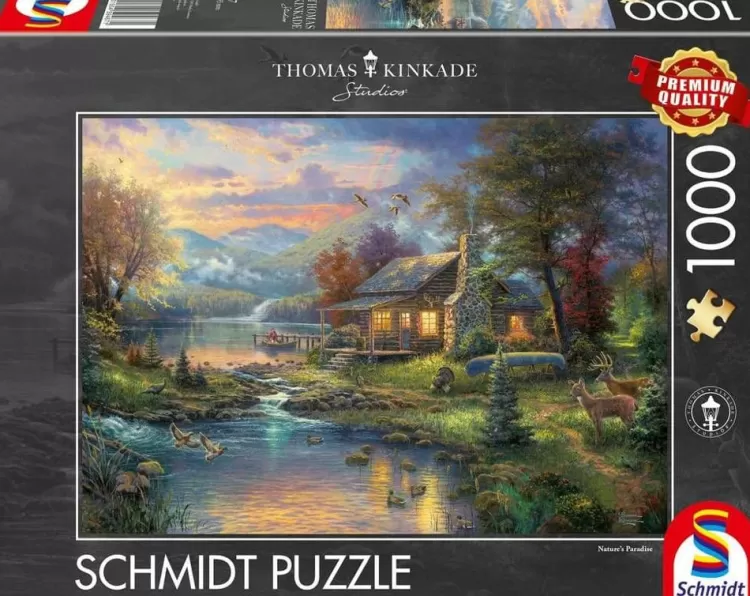 Schmidt Cottages* - Thomas Kinkade - Nature'S Paradise - 1000 Piece Jigsaw Puzzle