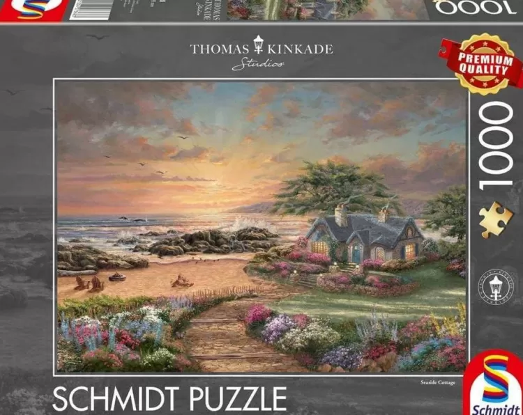 Schmidt Cottages* - Thomas Kinkade - Seaside Cottage - 1000 Piece Jigsaw Puzzle