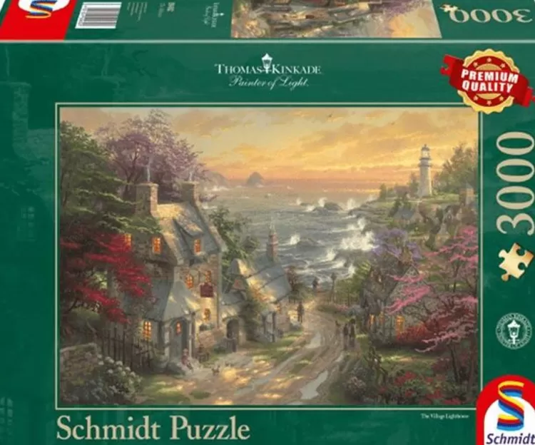 Schmidt Cottages* - Thomas Kinkade - The Village Lighthouse - 3000 Piece Jigsaw Puzzle