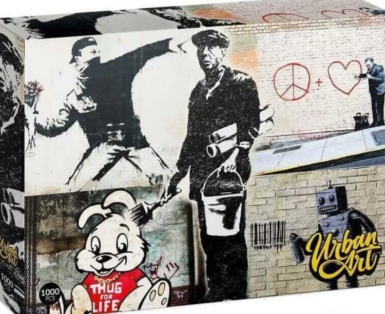 University Games Art* - Urban Art: Banksy - Follow Your Dreams - 1000 Piece Jigsaw Puzzle