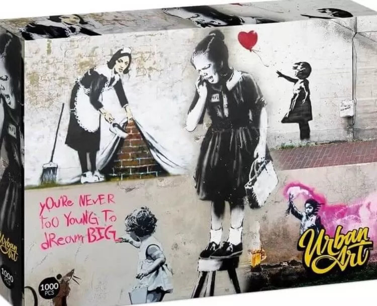 University Games Art* - Urban Art: Banksy - Girl On A Stool - 1000 Piece Jigsaw Puzzle
