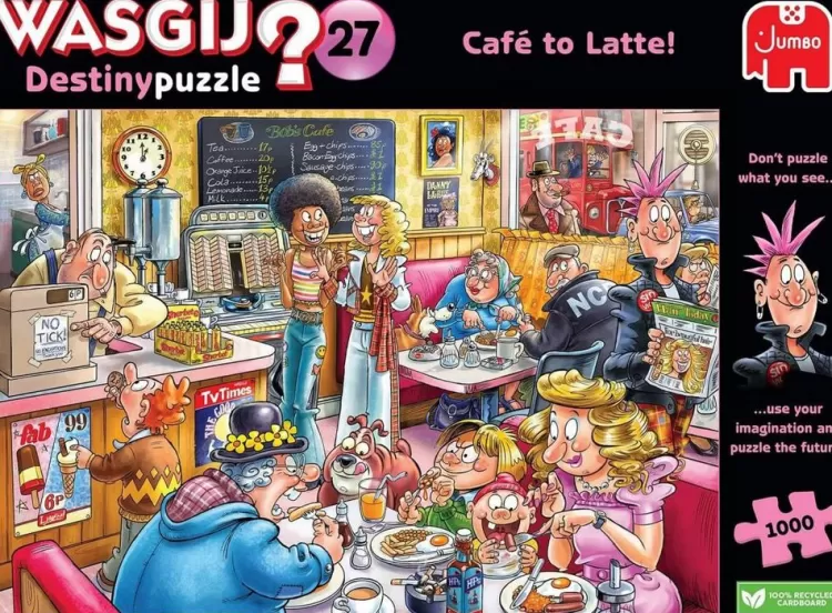 Jumbo Humour*Wasgij - Destiny 27 Cafe To Latte! - 1000 Piece Jigsaw Puzzle