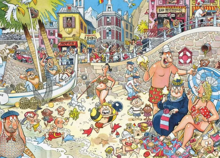 Jumbo Humour*Wasgij - Retro Destiny 8 High Season! - 1000 Piece Jigsaw Puzzle