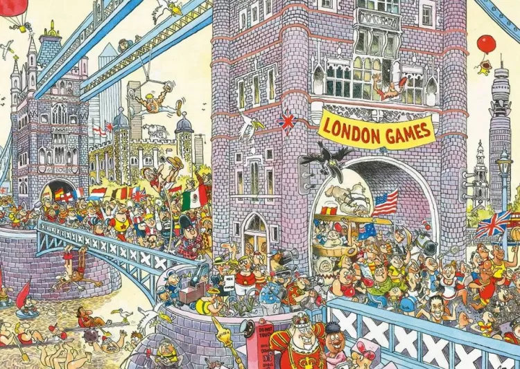 Jumbo Humour*Wasgij - Retro Mystery 8 The Final Hurdle! - 1000 Piece Jigsaw Puzzle