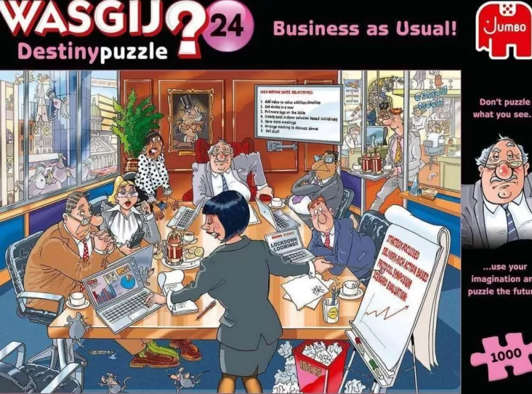 Jumbo Humour*Wasgij Destiny 24 Business As Usual! - 1000 Piece Jigsaw Puzzle