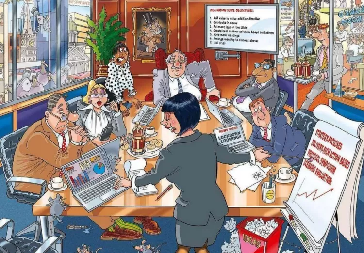 Jumbo Humour*Wasgij Destiny 24 Business As Usual! - 1000 Piece Jigsaw Puzzle