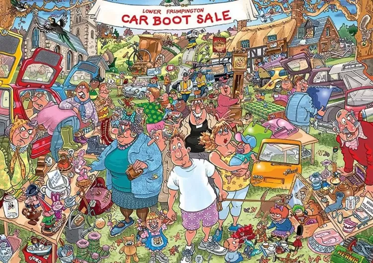 Jumbo Humour*Wasgij Original 35 - Car Boot Capers - 1000 Piece Jigsaw Puzzle