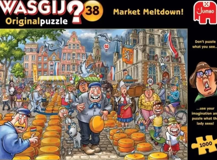 Jumbo Humour*Wasgij Original 38 Market Meltdown! - 1000 Piece Jigsaw Puzzle