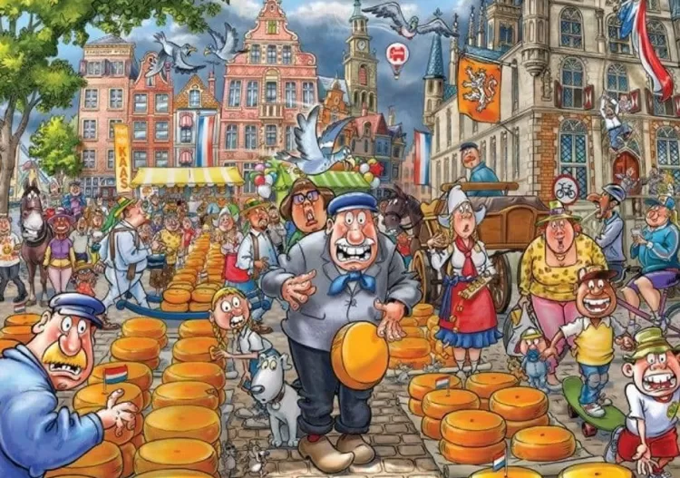 Jumbo Humour*Wasgij Original 38 Market Meltdown! - 1000 Piece Jigsaw Puzzle