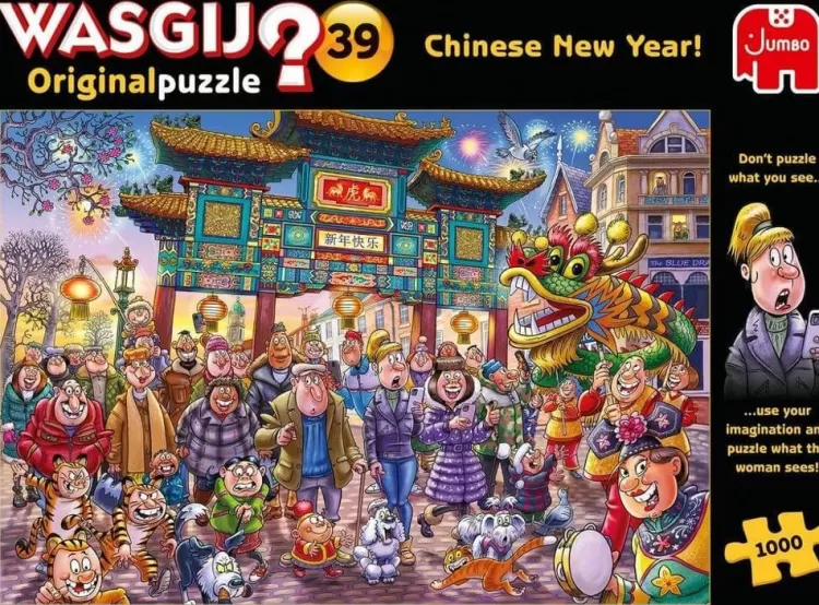 Jumbo Humour*Wasgij Original 39 Chinese New Year! - 1000 Piece Jigsaw Puzzle