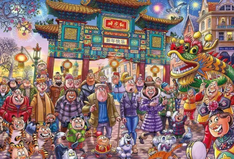 Jumbo Humour*Wasgij Original 39 Chinese New Year! - 1000 Piece Jigsaw Puzzle