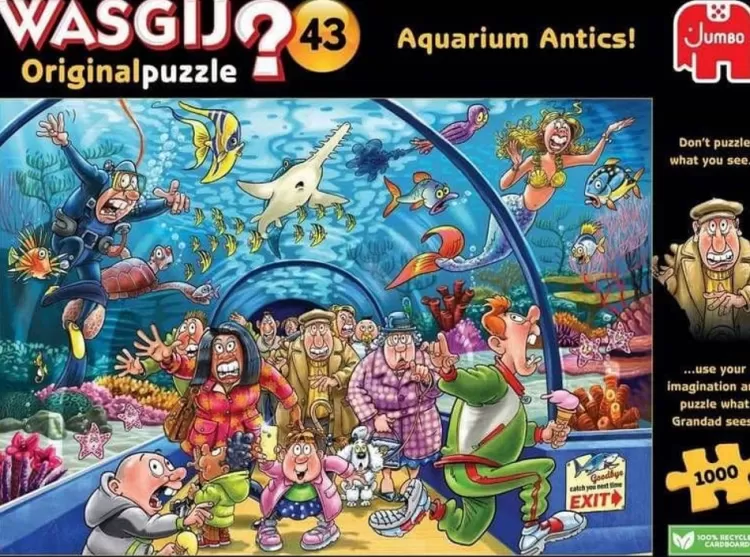 Jumbo Humour*Wasgij Original 43 Aquarium Antics! - 1000 Piece Jigsaw Puzzle