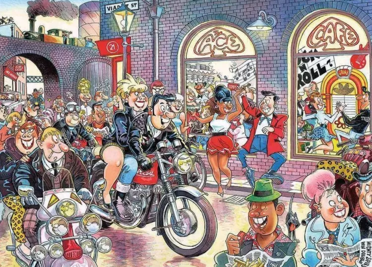 Jumbo Humour*Wasgij Retro Destiny 7 Rock Around The Clock! - 1000 Piece Jigsaw Puzzle