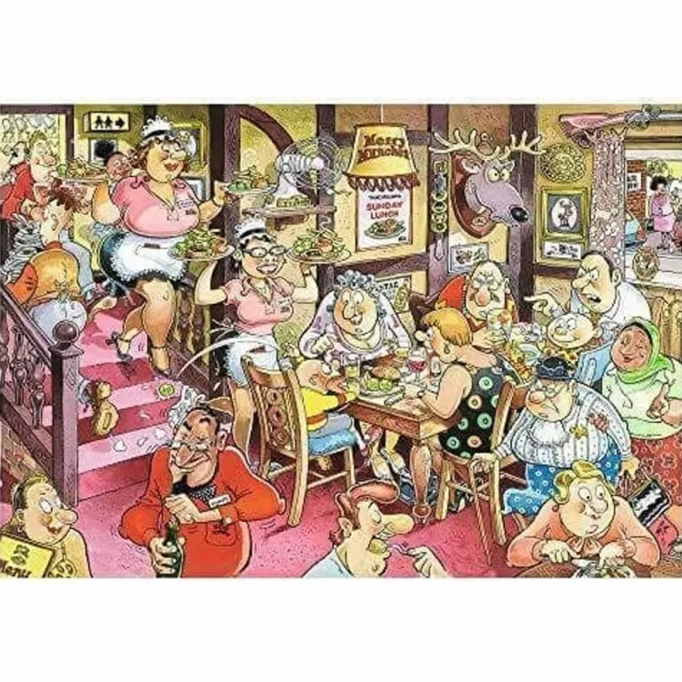 Jumbo Humour*Wasgij Retro Mystery 5 Sunday Lunch! - 1000 Piece Jigsaw Puzzle