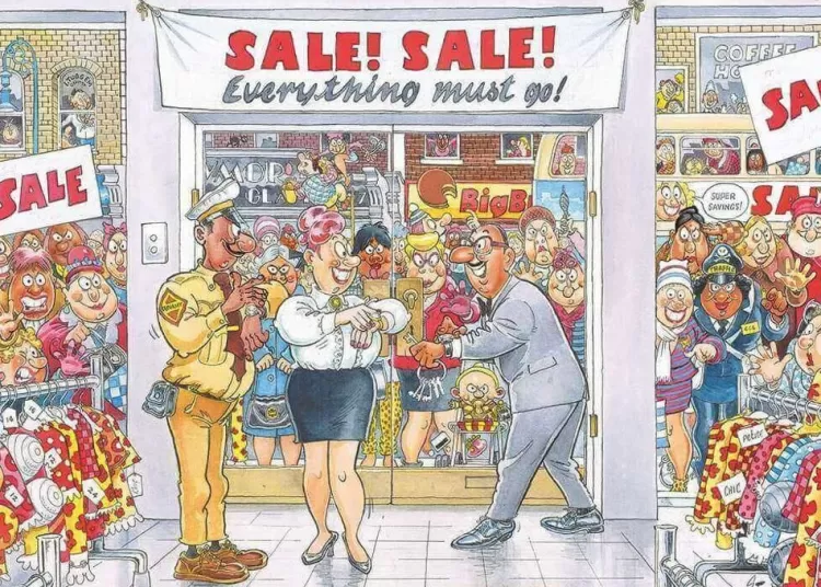 Jumbo Humour*Wasgij Retro Mystery 7 Everything Must Go! - 1000 Piece Jigsaw Puzzle